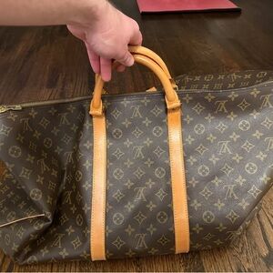 Louis Vuitton Monogram Duffel Bag in Brown and Tan